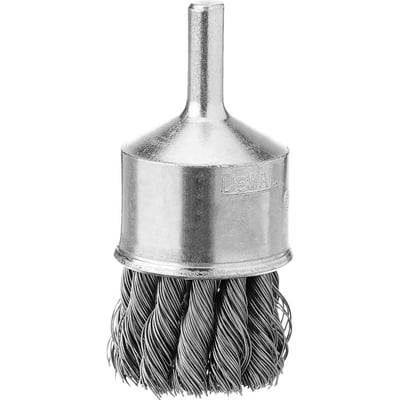 Escova pincel de aço carbono, 1", trançada, para retífica reta com pinça de 1/4", DW49005