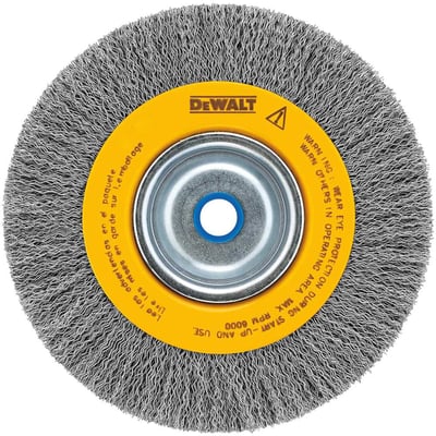 Escova circular de aço, ondulada, 200 mm x 19 mm, furo 5/8", DW4906
