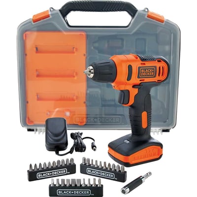 Parafusadeira/furadeira 3/8", a bateria 12 V, 0 - 900/min (rpm), carregador bivolt, com maleta e 31 acessórios, LC12SC-BR
