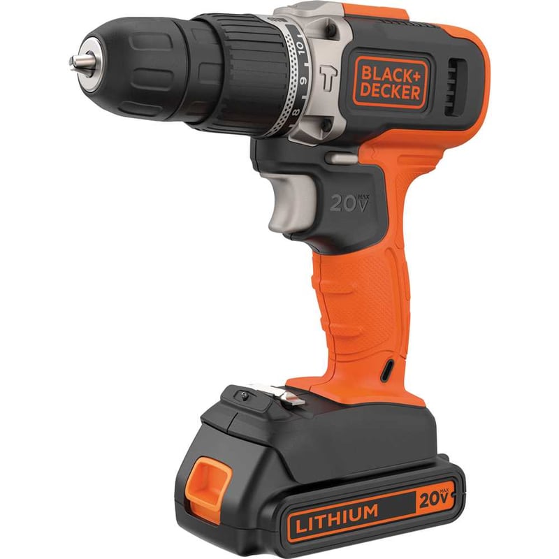 Parafusadeira/furadeira de impacto 3/8", bateria 20 V -1,5 Ah, carregador bivolt, 0 - 1.400/min (rpm), 21.000/min (ipm), BCD704C1
