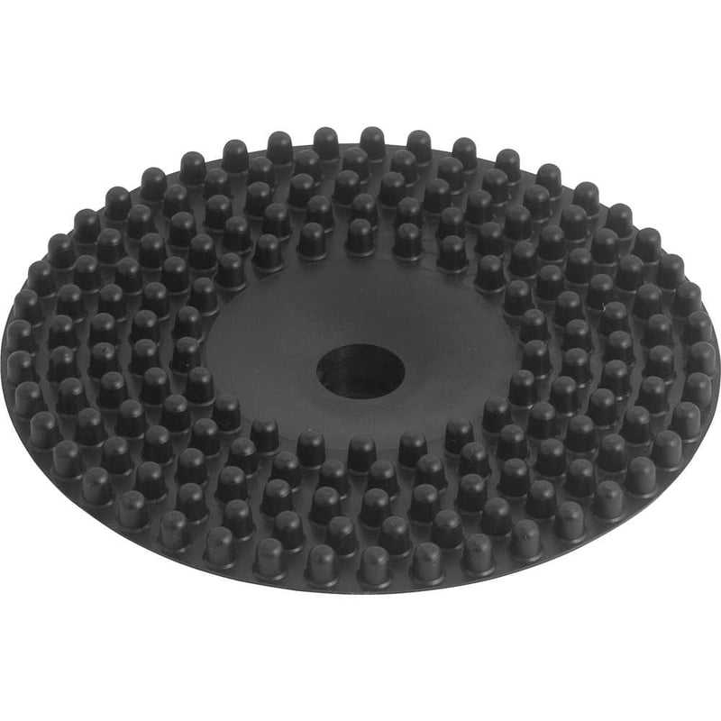Suporte em disco de borracha 7", rígido com saliências, para politriz
