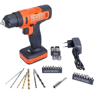 Kit furadeira/parafusadeira de impacto. BCD712VHD-BR 3/8", 12 V, com 28 acessórios e maleta