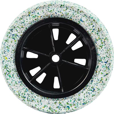 Roda completa com pneu maciço, linha leve, 110