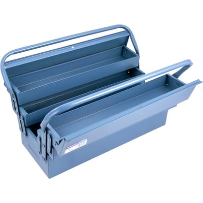 Caixa metálica sanfonada para ferramentas, com 5 gavetas, 50,0 cm x 20,0 cm x 20,5 cm, 550