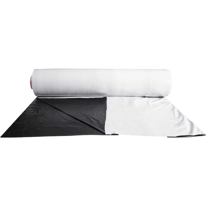Filme plástico preto e branco para solo, agromulching, 1,4 m x 500 m, 18 kg, PAAGMULC00036AA
