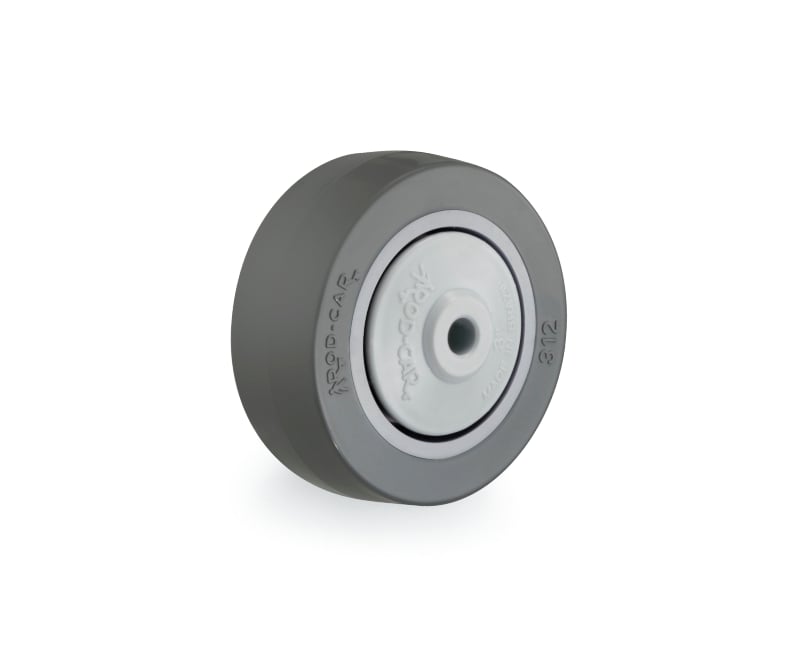 Roda 3", de borracha injetada, cinza, R 312 BPC, RODCAR