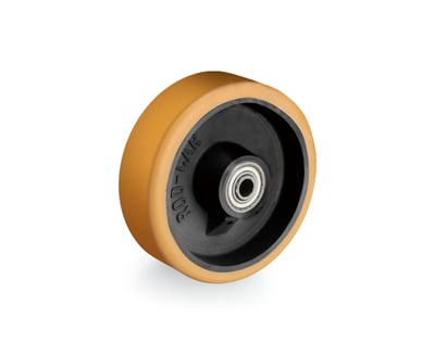 Roda 6", de poliuretano moldado, laranja, R 62 UFK, RODCAR