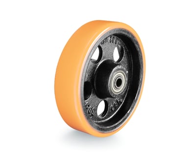 Roda 8", de poliuretano moldado, laranja, R 82 UFK, RODCAR