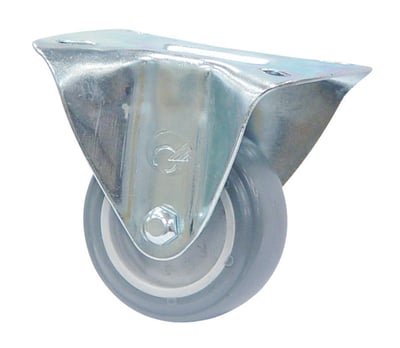 Rodízio fixo industrial leve 3", de resina termoplástica, cinza, FL 312 BP
