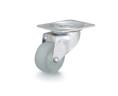 Rodízio giratório 3", de nylon, branco, GLR 312 N, RODCAR