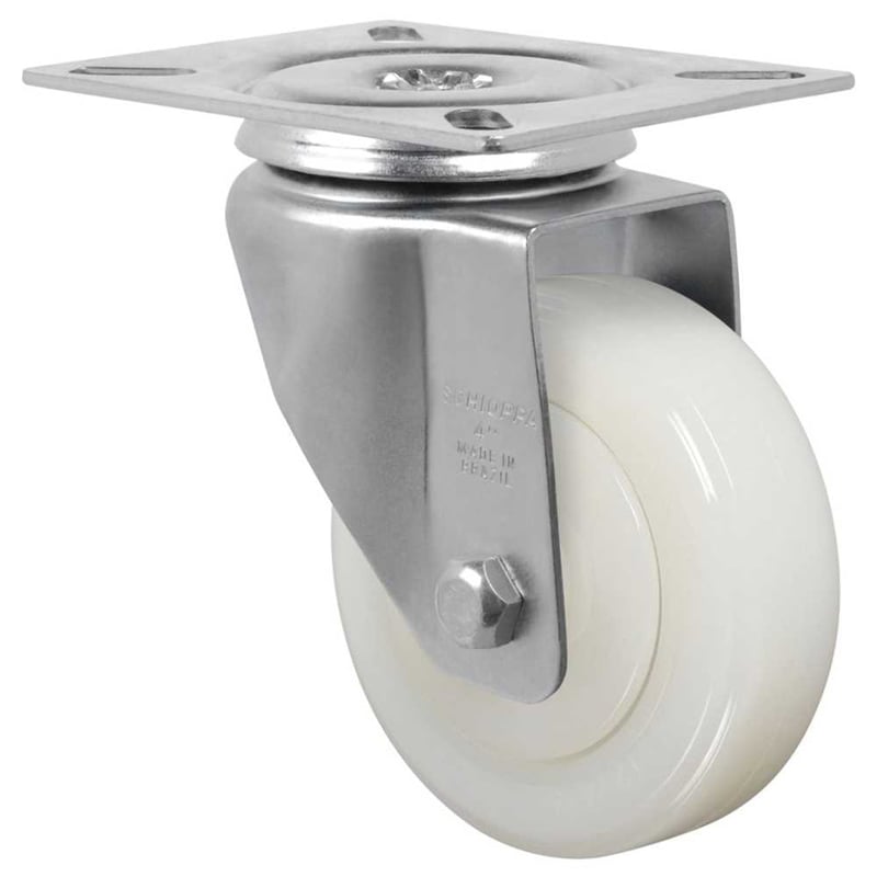 Rodízio giratório 5", de nylon, branco, GL 514 NTE