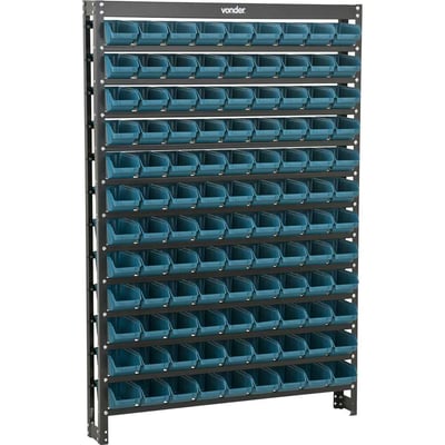 Estante metálica, com gaveteiros modelo prático azul, 108/3