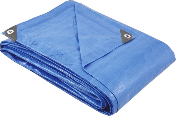 Lona de polietileno azul 6 m x 6 m