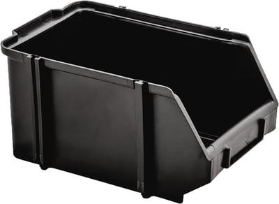 Gaveteiro plástico, nº 5, preto, 12,0 cm x 15,0 cm x 25,0 cm, NACIONAL