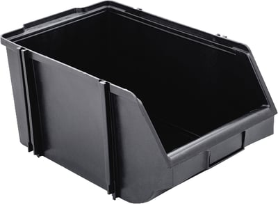 Gaveteiro plástico, nº 6, preto, 15,0 cm x 18,0 cm x 30,0 cm, NACIONAL