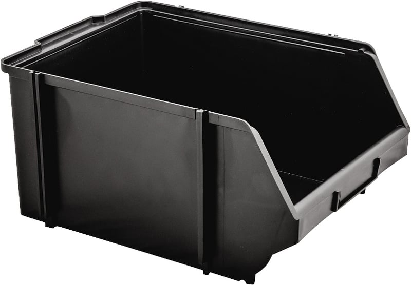 Gaveteiro plástico, nº 8, preto, 18,5 cm x 27,5 cm x 38,0 cm, NACIONAL