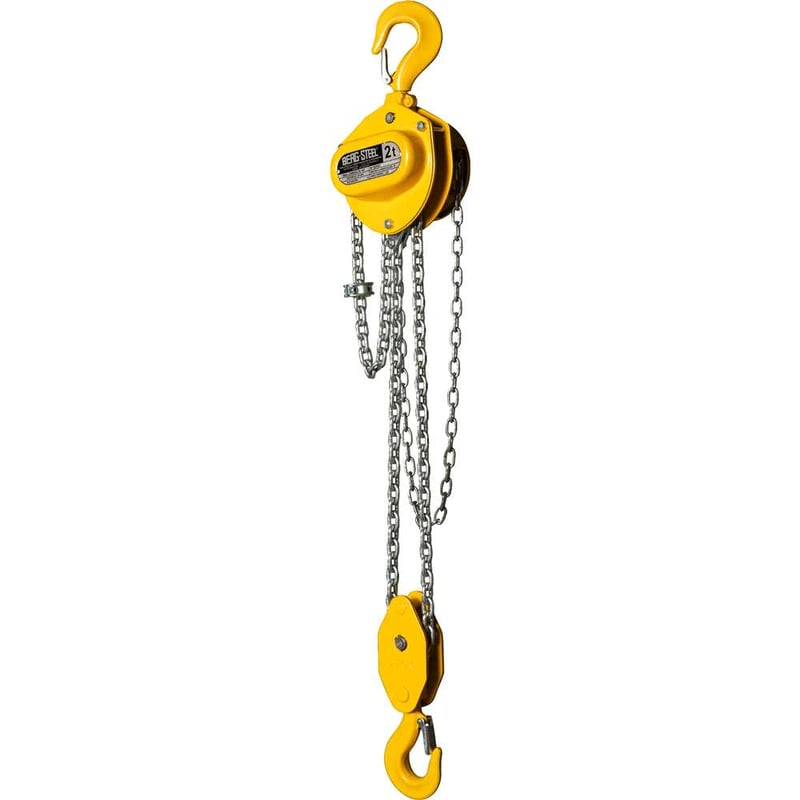 Talha manual, 2,0 toneladas (2 tf), elevação 10,0 m