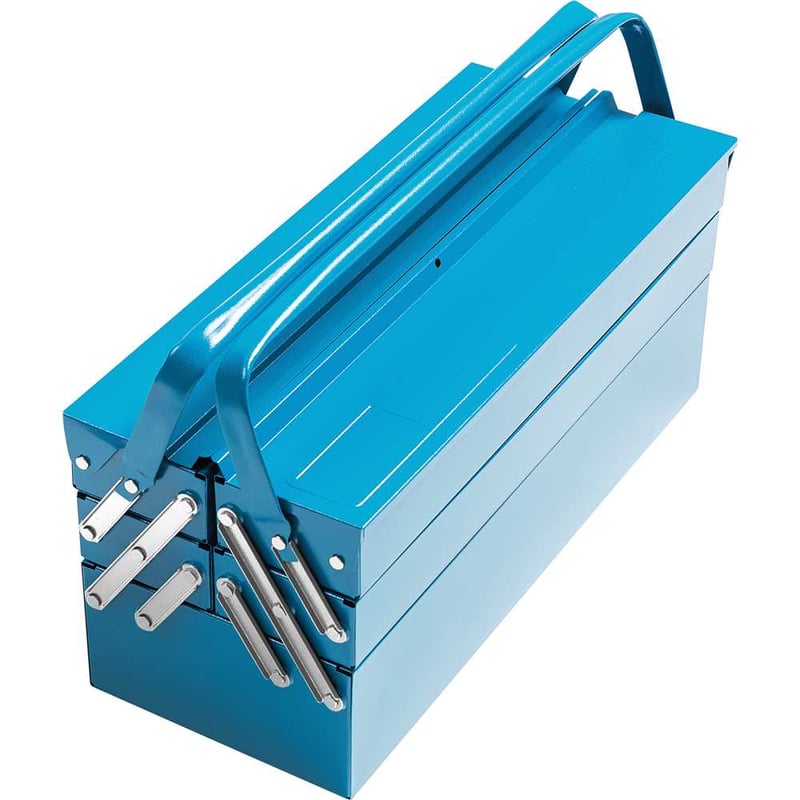 Caixa metálica sanfonada para ferramentas, com 5 gavetas, 500,0 mm x 200,0 mm x 215,0 mm, 43800005, TRAMONTINA