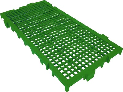 Piso plástico modular, 250 mm x 500 mm, verde, 42532