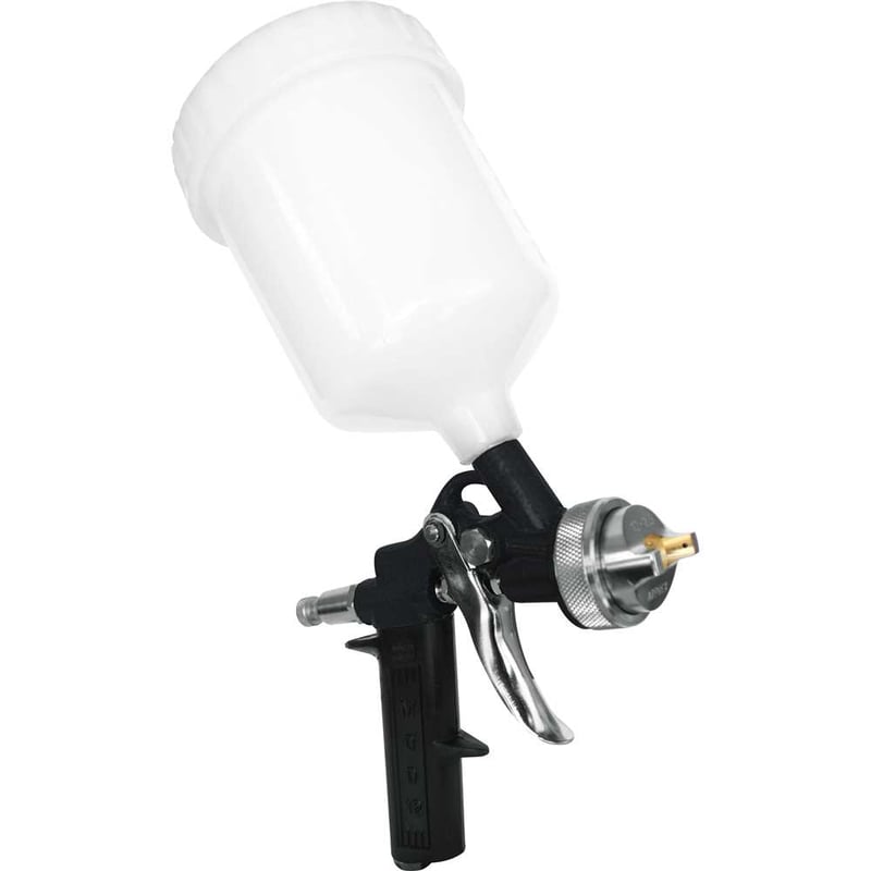 Pistola para pintura, tipo gravidade, bico 1,4 mm, caneca de nylon (600 ml), para base e verniz, 12