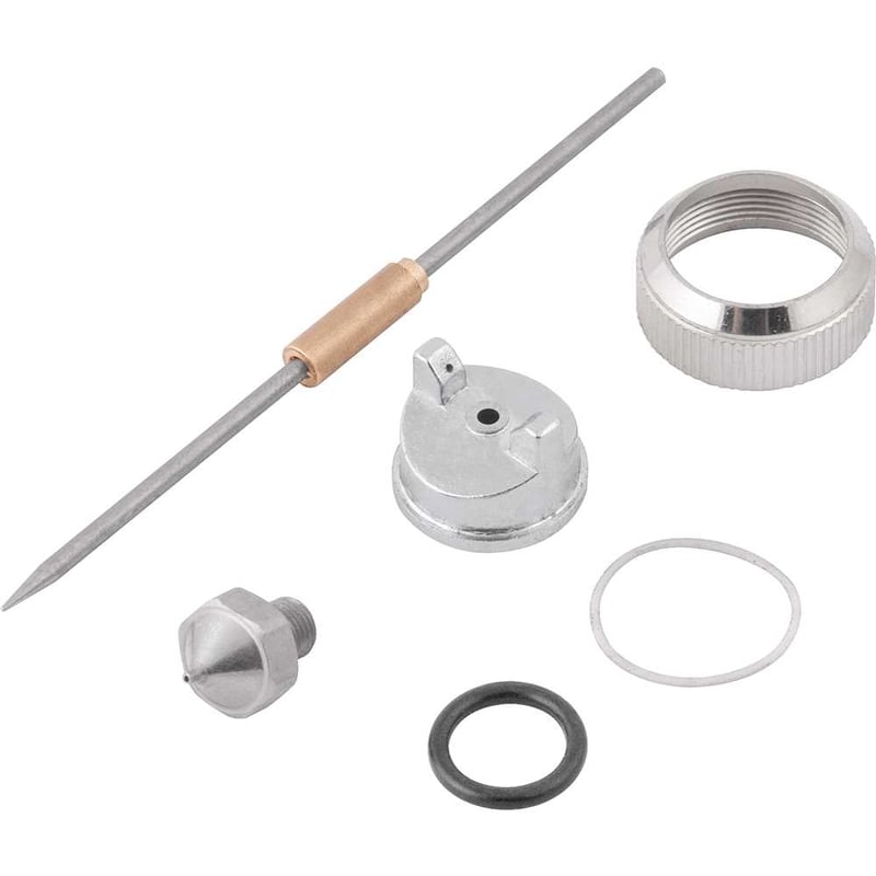 Jogo de agulha e bico de 0,5 mm, capa de ar, núcleo da mola, porca da capa de ar, anel de vedação/oring da capa de ar e anel de nylon para pistola de pintura, PGV 300