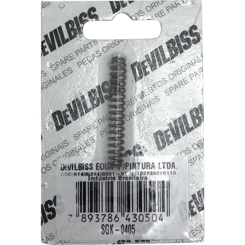 Mola para ara pistolas de pinturas SGK-505 (pressão) e FLG-515S (sucção), SGK-0405, DEVILBISS.