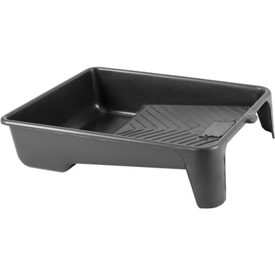 Bandeja plástica para pintura, preta, para rolos de 15,0 cm