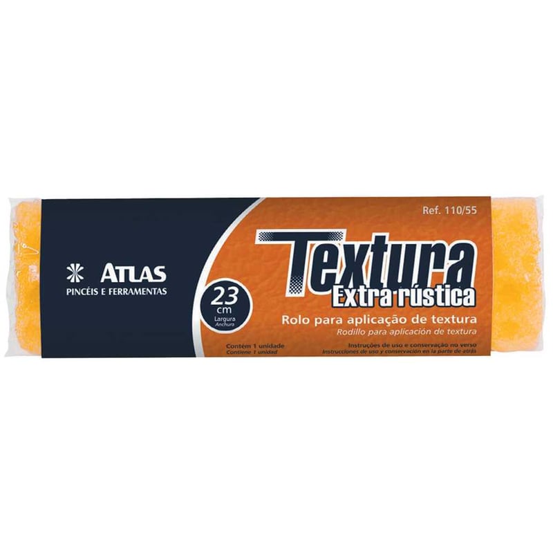 Rolo para textura, 23 cm, extra rústica, 110/55