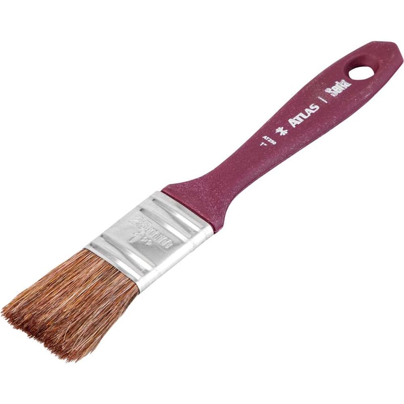 Pincel cerdas seda, 1", para verniz, acabamento fino