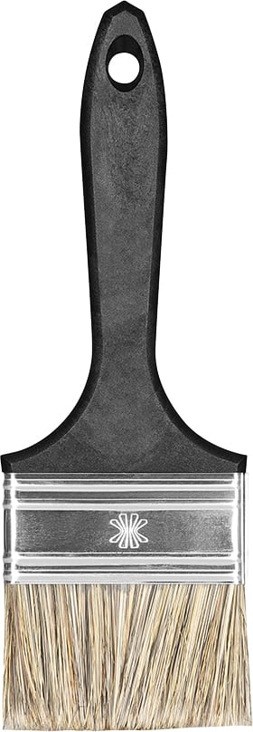 Pincel 3" com cerdas gris, cabo preto, Batalha, 300/7