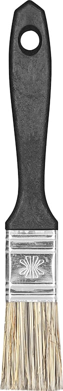 Pincel 1", com cerdas gris, cabo preto, Batalha