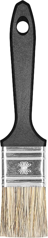 Pincel 1.1/2", com cerdas gris, cabo preto, Batalha, 300/4
