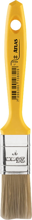 Pincel trincha média 1", cerda branca, Popular