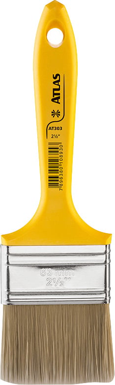 Pincel trincha média 2.1/2", cerda branca, Popular