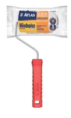 Rolo de microfibra para pintura, 9 cm, com suporte, 327/9