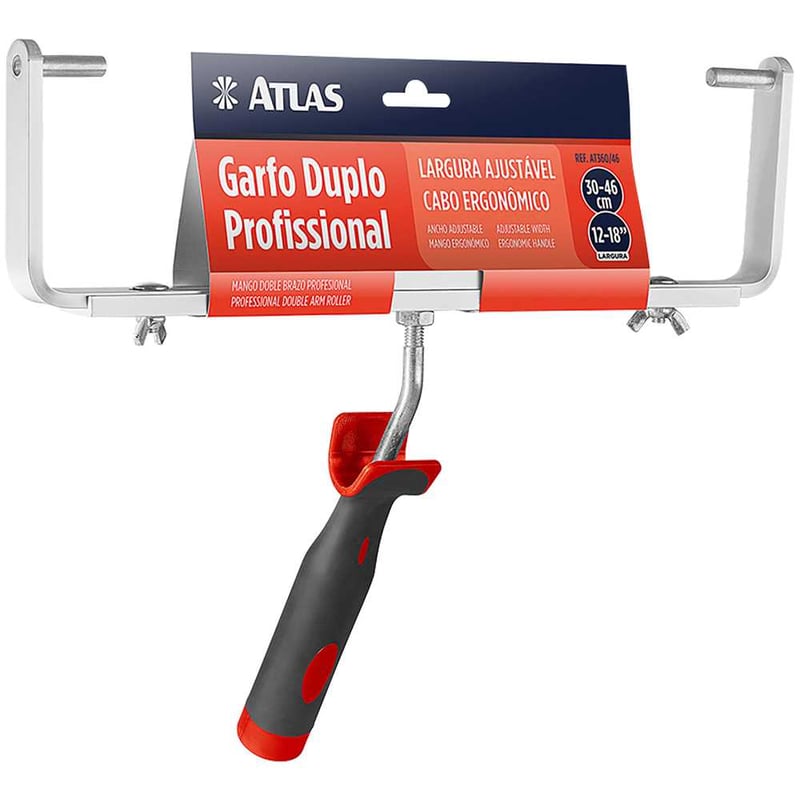 Suporte duplo para rolo de pintura 30 cm a 46 cm, AT360/46