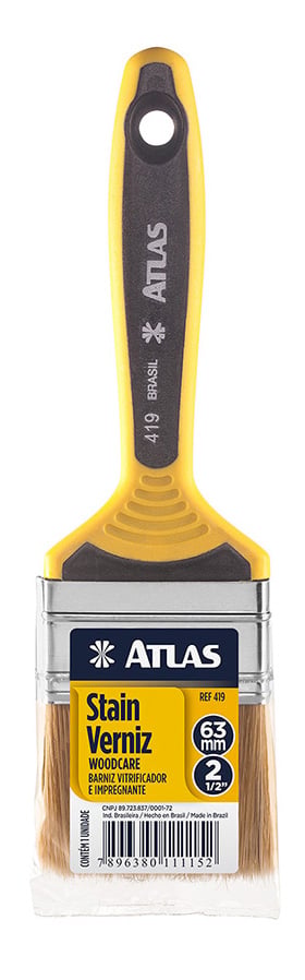 Pincel com cerdas brancas longas 2.1/2"