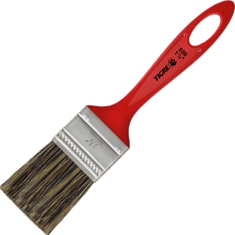 Pincel trincha simples 1.1/2", cerda gris