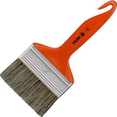 Pincel trincha média 4", cerda gris