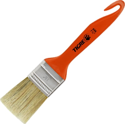 Pincel trincha média 1.1/2", cerda branca