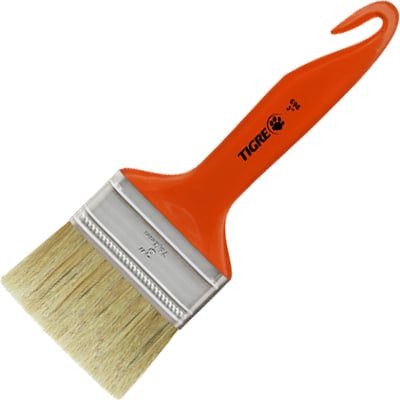 Pincel trincha média 3", cerda branca