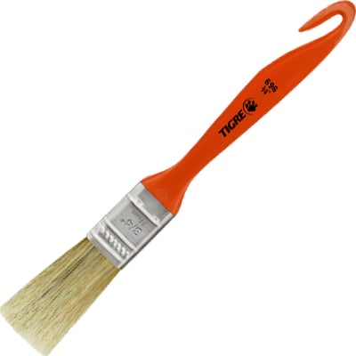 Pincel trincha média 3/4", cerda branca