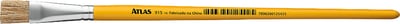 Pincel achatado, nº 10, cerdas brancas e cabo amarelo, 915/10