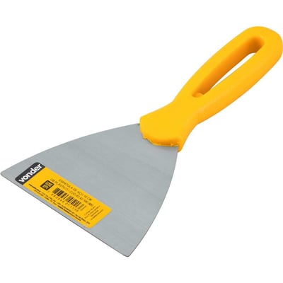 Espátula de aço, 10 cm, com cabo plástico