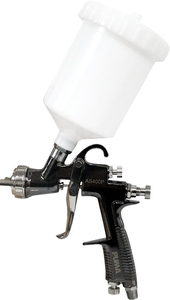 Pistola para pintura, bico 1,3 mm, caneca 600 ml, por gravidade, sistema HVLP, AS-400P13