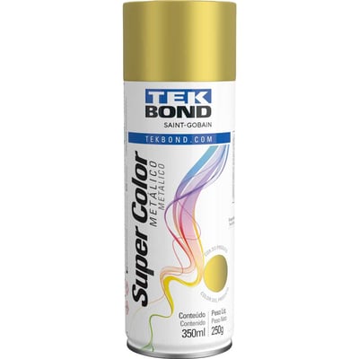 Tinta spray dourado metálico, 350 ml