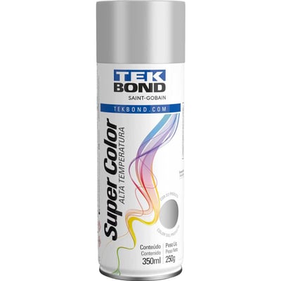 Tinta spray alumínio alta temperatura, 350 ml