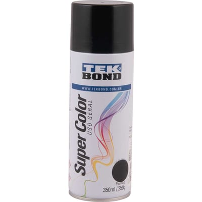 Tinta spray preto brilhante, 350 ml