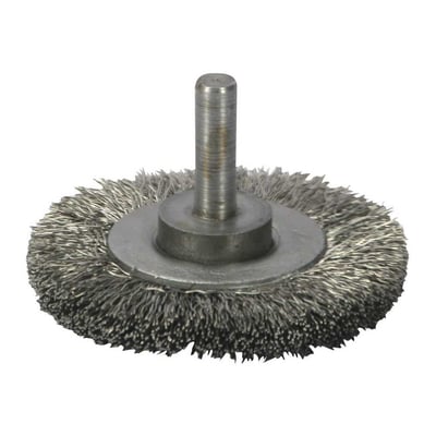 Escova circular aço ondulado 50 x 6 mm, haste 6 mm