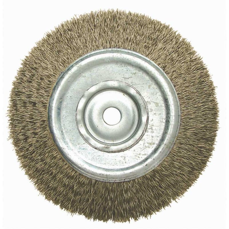 Escova circular aço latonado 150 x 19 x 13, F.0,40 mm